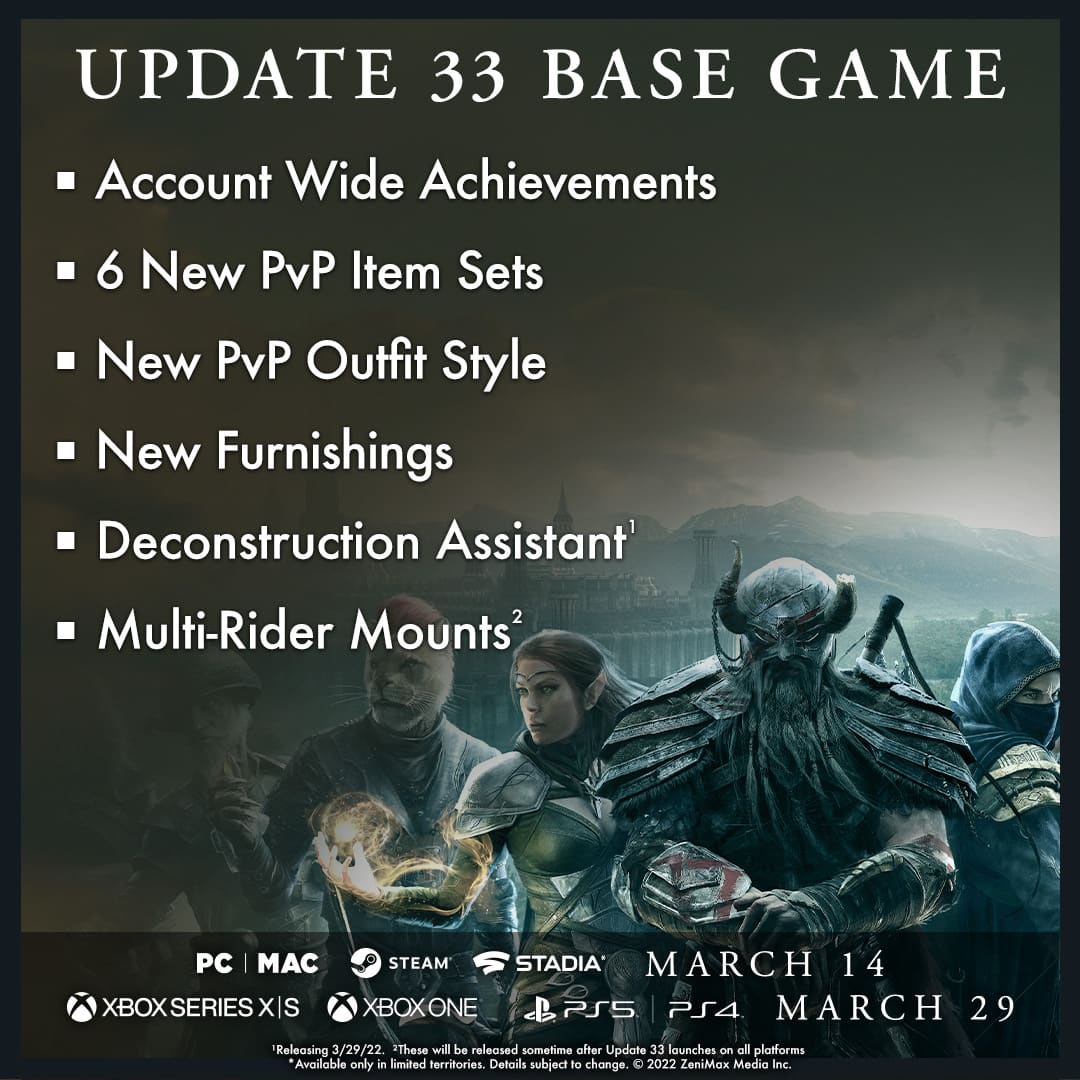 Ascending Tide DLC & Update 33 Now Available on the PC/Mac Public Test  Environment (PTS) - The Elder Scrolls Online