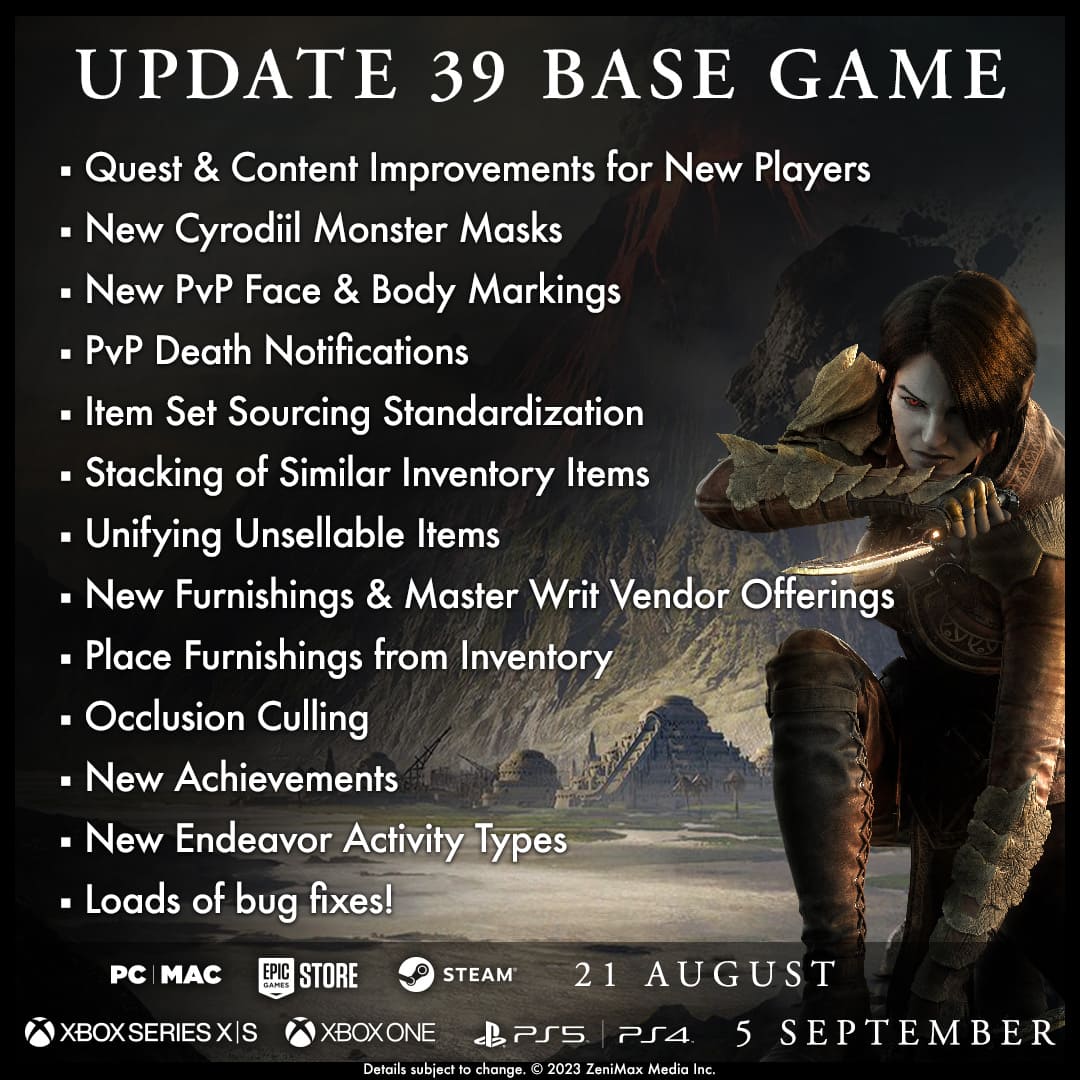 Update 39 Base-Game Patch Now Live on All Platforms - The Elder