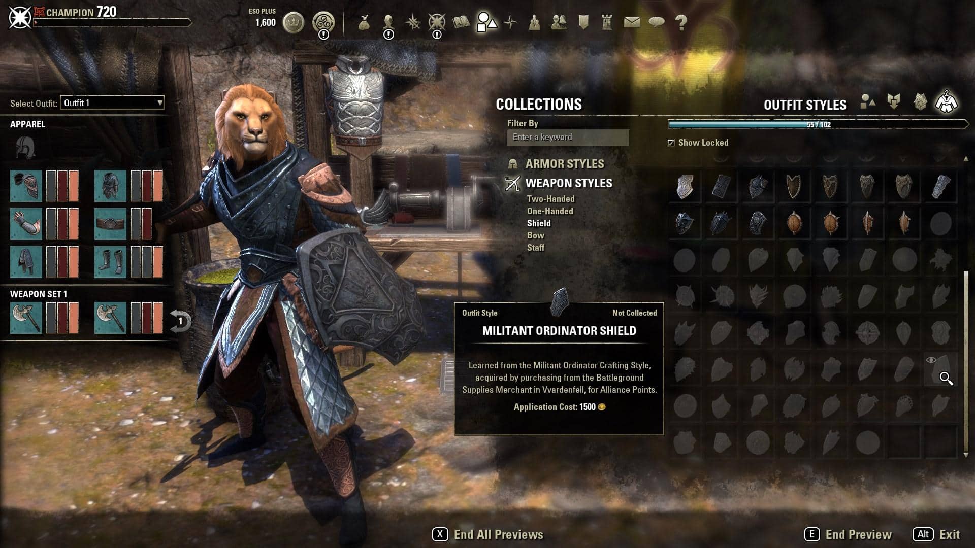 eso change armor appearance