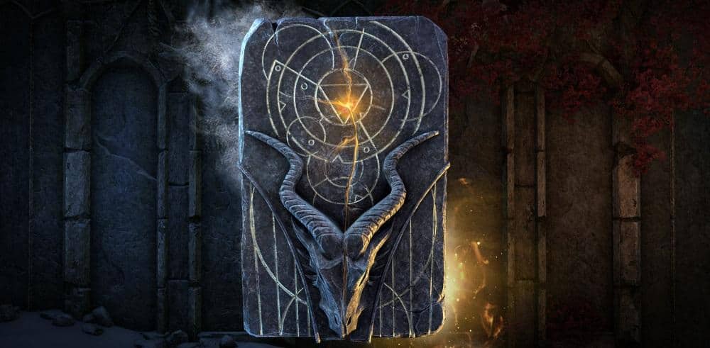 The Elder Scrolls Online Wrathstone Tablet Polystone Elsweyr Statue 7x10 Skyrim 
